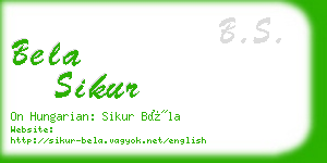 bela sikur business card